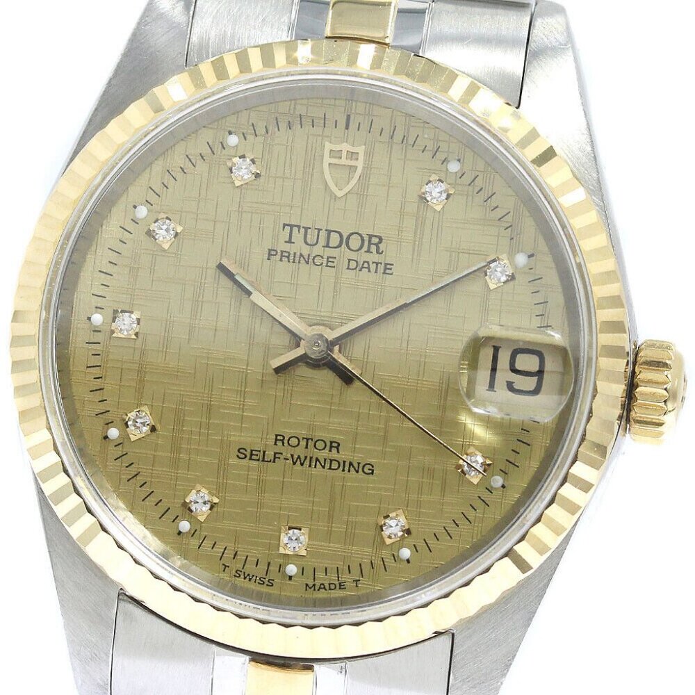 TUDOR Prince Date 72033 YG 2 tone 10P cal.2824-2 Automatic Boy's Watch_753518